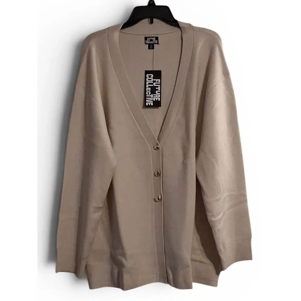 2X CARDIGAN By Future Collection A Target Brand. Cream New With Tags